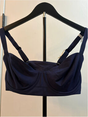 Aerie NWT SMOOTHEZ Seamless Balconette Underwire Bra Navy Blue 34DDD